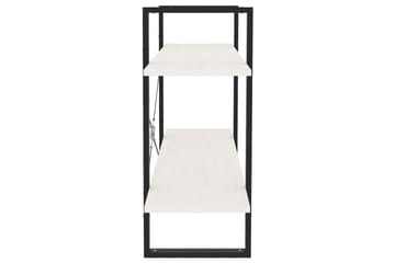 Bokhylle 2 nivåer hvit 100x30x70 cm heltre furu - Hvit - Oppbevaring - Hyller - Bokhylle
