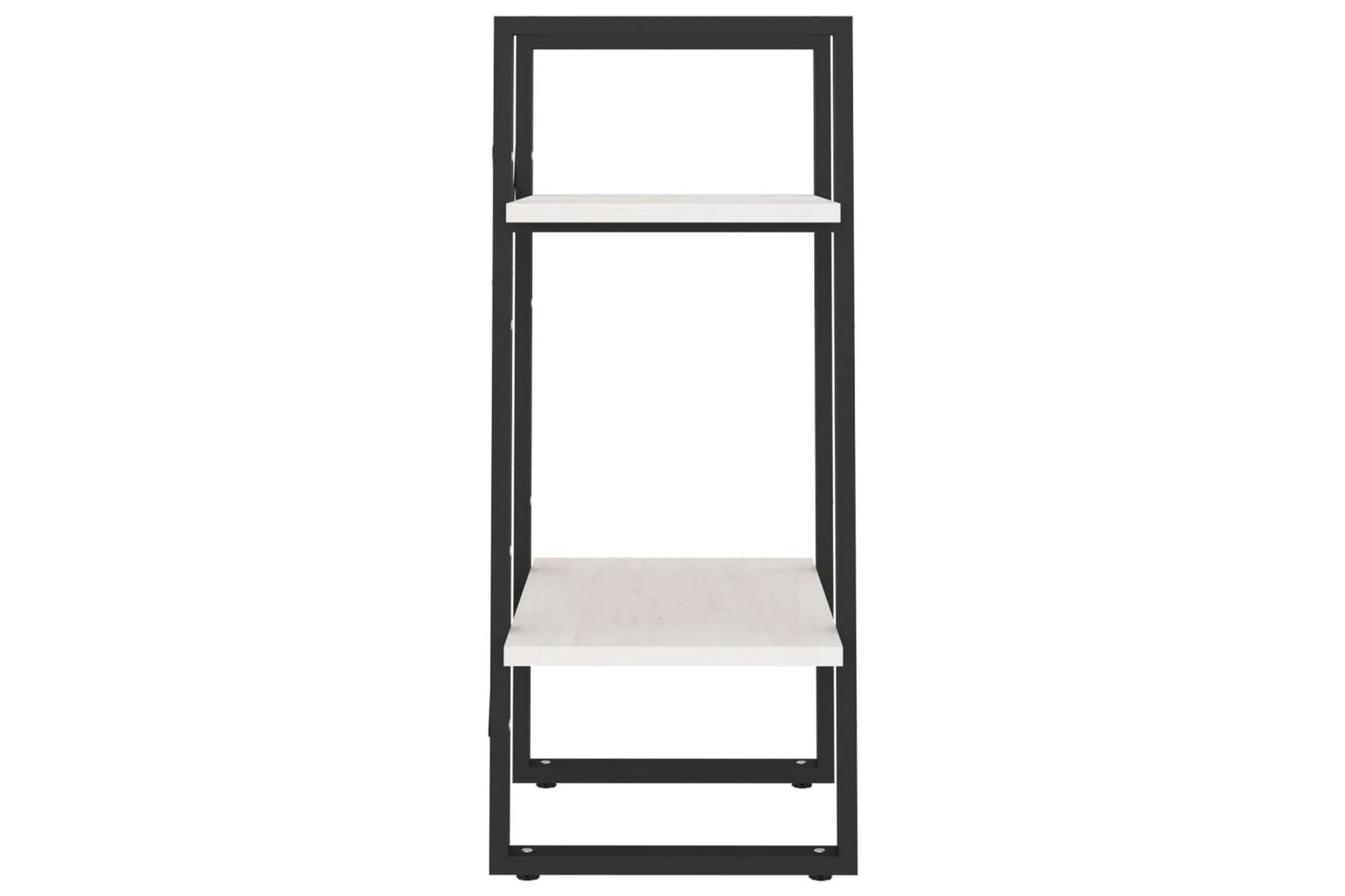 Bokhylle 2 nivåer hvit 40x30x70 cm heltre furu - Hvit - Oppbevaring - Hyller - Bokhylle