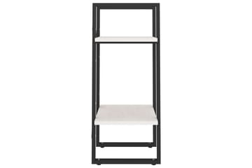 Bokhylle 2 nivåer hvit 40x30x70 cm heltre furu - Hvit - Oppbevaring - Hyller - Bokhylle