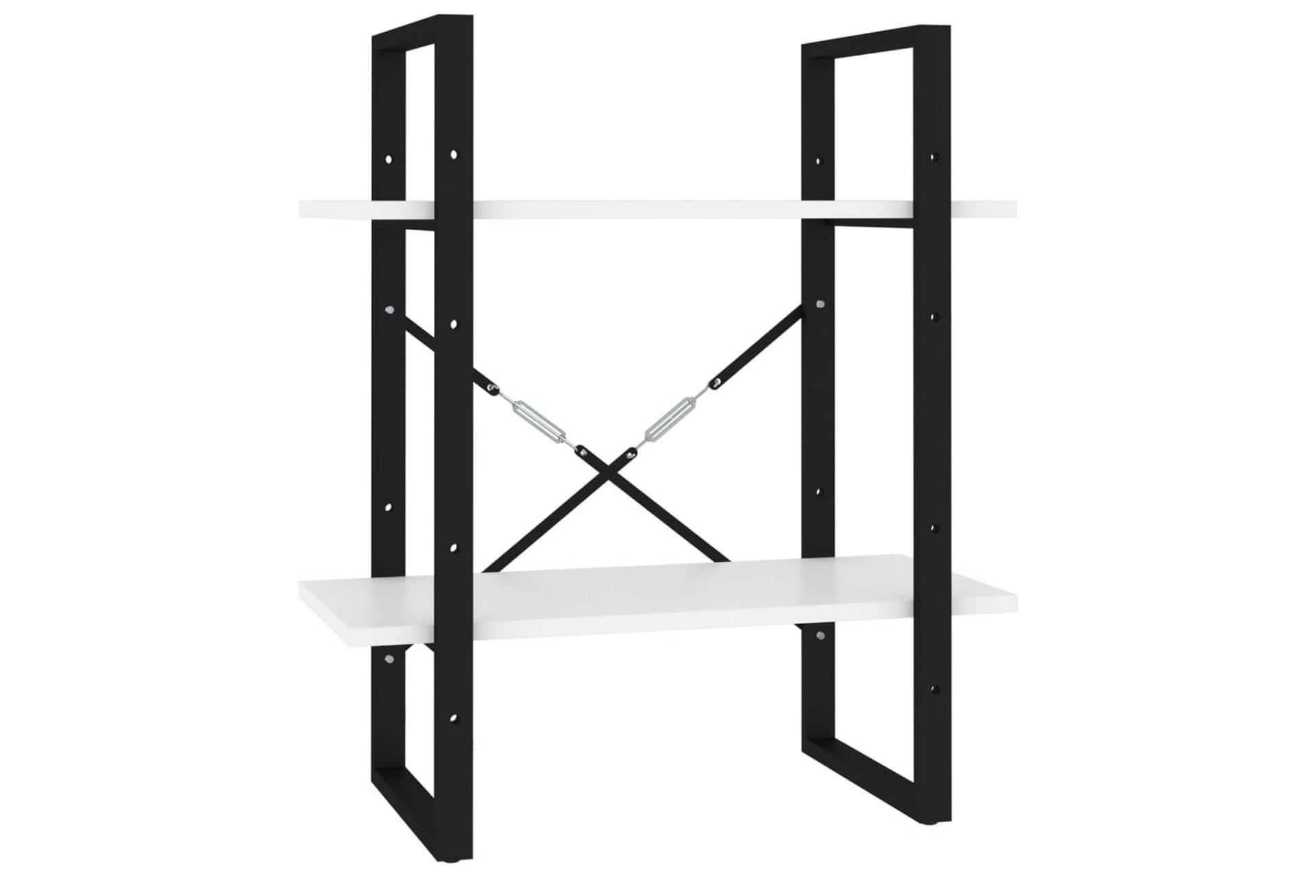 Bokhylle 2 nivåer hvit 60x30x70 cm sponplate - Hvit - Oppbevaring - Hyller - Bokhylle