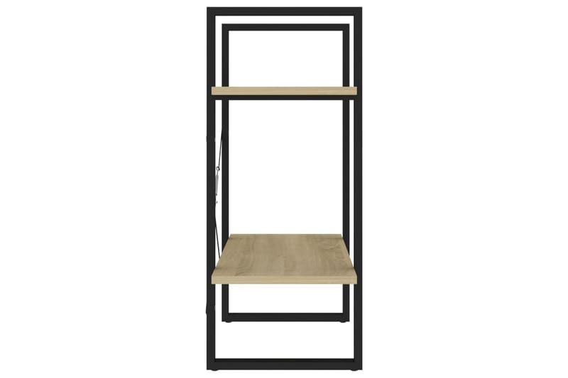 Bokhylle 2 nivåer sonoma eik 60x30x70 cm sponplate - Brun - Oppbevaring - Hyller - Bokhylle