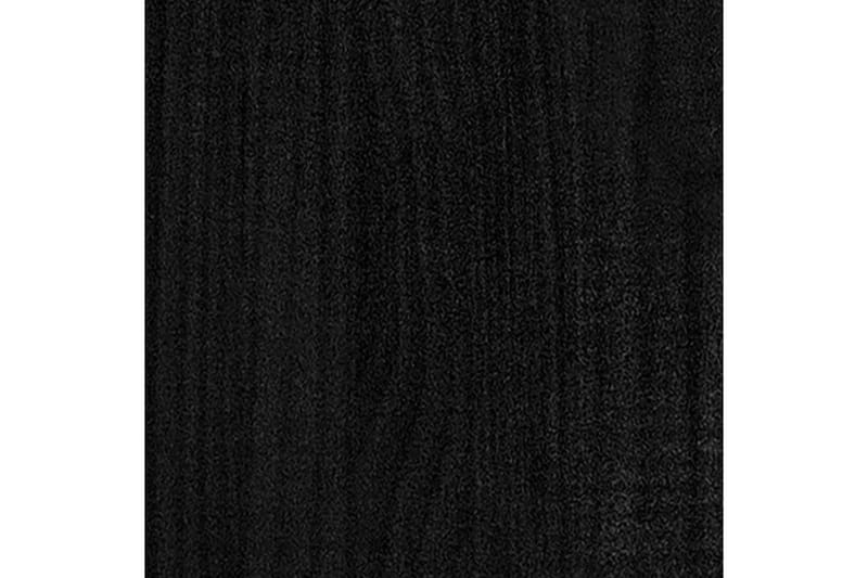 Bokhylle 2 nivåer svart 40x30x70 cm heltre furu - Svart - Oppbevaring - Hyller - Bokhylle