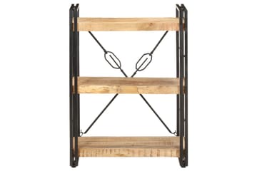 Bokhylle 3 etasjer 60x30x80 cm heltre mango - Brun - Oppbevaring - Hyller - Bokhylle