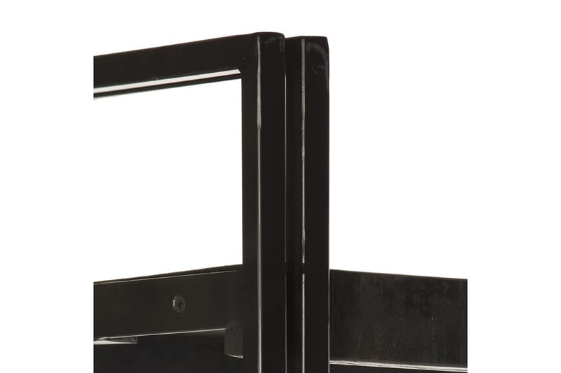 Bokhylle 3 etasjer svart 40x30x80 cm heltre mango - Svart - Oppbevaring - Hyller - Bokhylle