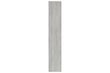 Bokhylle 3 nivå betonggrå 40x24x108 cm sponplate - Oppbevaring - Hyller - Bokhylle
