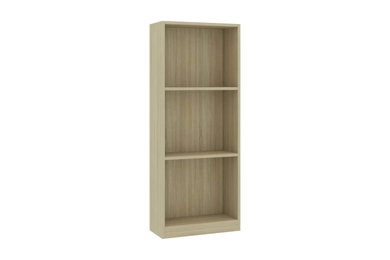 Bokhylle 3 nivå sonoma eik 40x24x108 cm sponplate - Oppbevaring - Hyller - Bokhylle