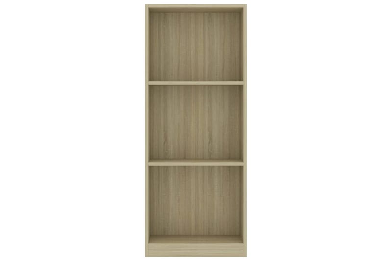 Bokhylle 3 nivå sonoma eik 40x24x108 cm sponplate - Oppbevaring - Hyller - Bokhylle