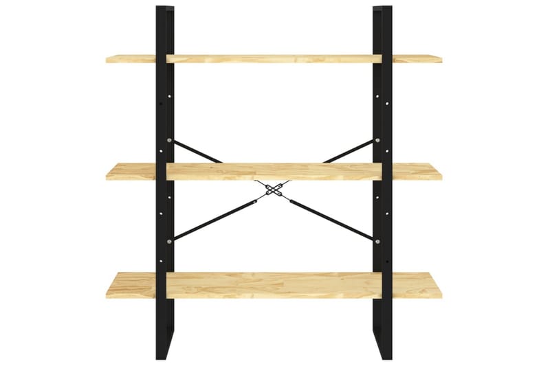 Bokhylle 3 nivåer 100x30x105 cm heltre furu - Brun - Oppbevaring - Hyller - Bokhylle