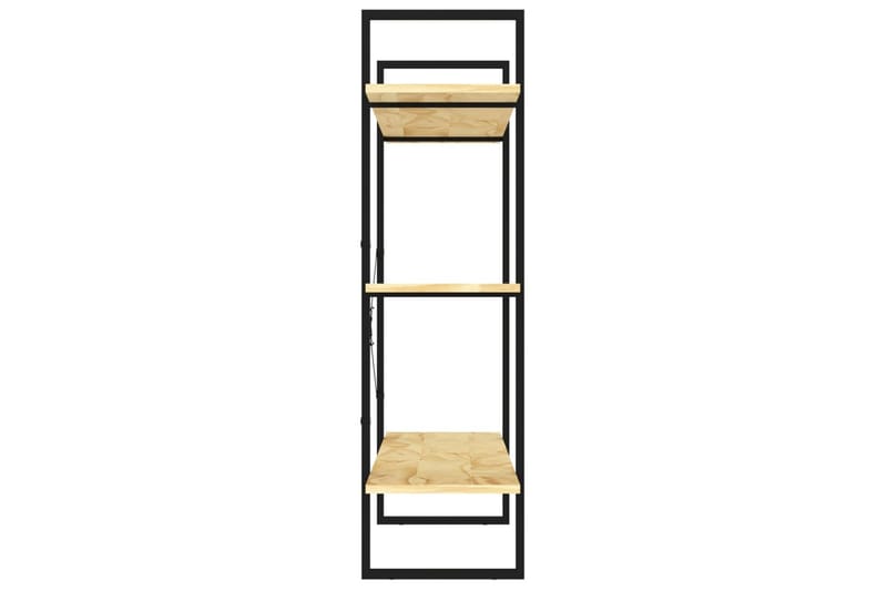 Bokhylle 3 nivåer 100x30x105 cm heltre furu - Brun - Oppbevaring - Hyller - Bokhylle