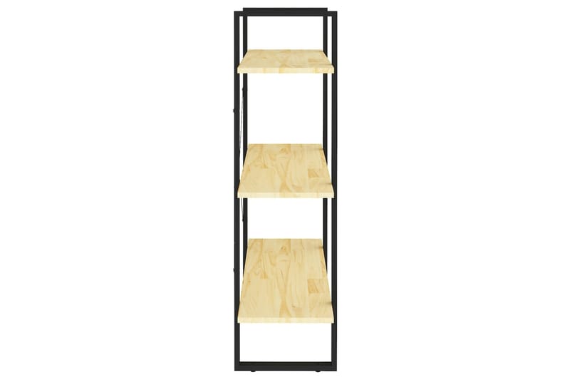 Bokhylle 3 nivåer 80x30x105 cm heltre furu - Brun - Oppbevaring - Hyller - Bokhylle