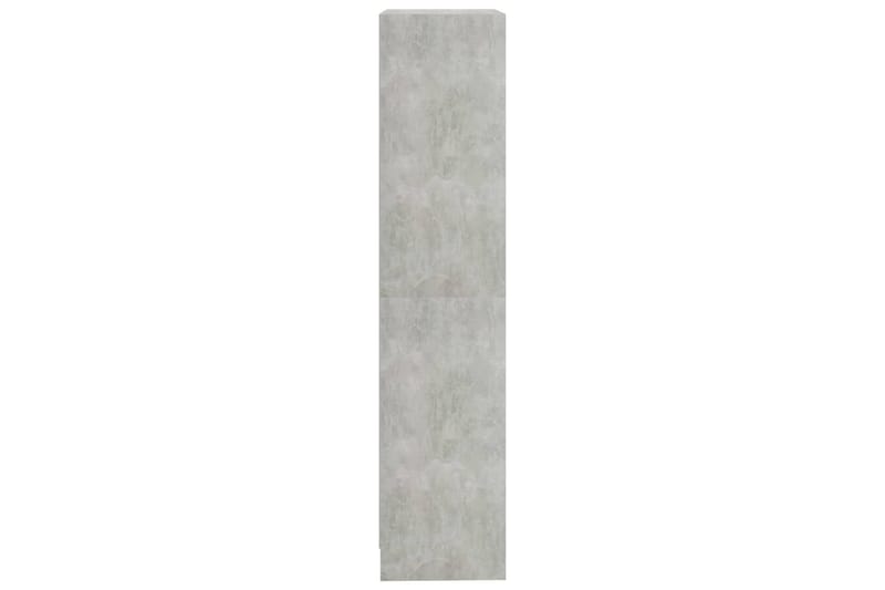 Bokhylle 3 nivåer betonggrå 60x24x108 cm sponplate - Oppbevaring - Hyller - Bokhylle