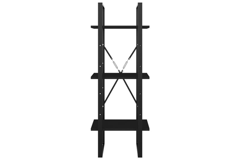 Bokhylle 3 nivåer svart 40x30x105 cm sponplate - Svart - Oppbevaring - Hyller - Bokhylle