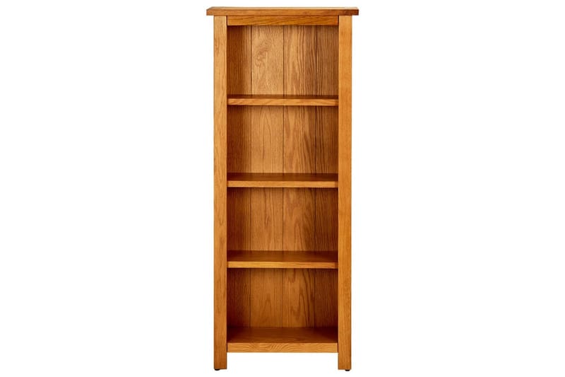 Bokhylle 4 etasjer 45x22x110 cm heltre eik - Brun - Oppbevaring - Hyller - Bokhylle