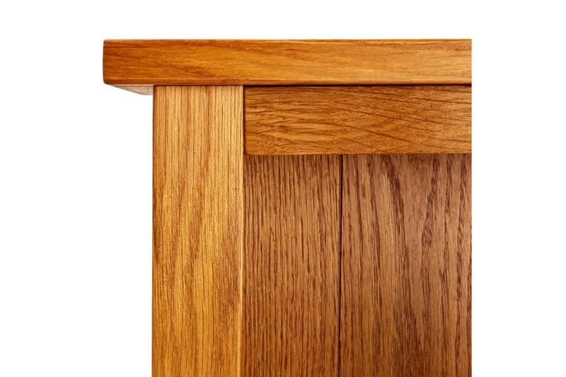 Bokhylle 4 etasjer 70x22x110 cm heltre eik - Brun - Oppbevaring - Hyller - Bokhylle