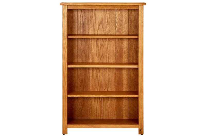 Bokhylle 4 etasjer 70x22x110 cm heltre eik - Brun - Oppbevaring - Hyller - Bokhylle