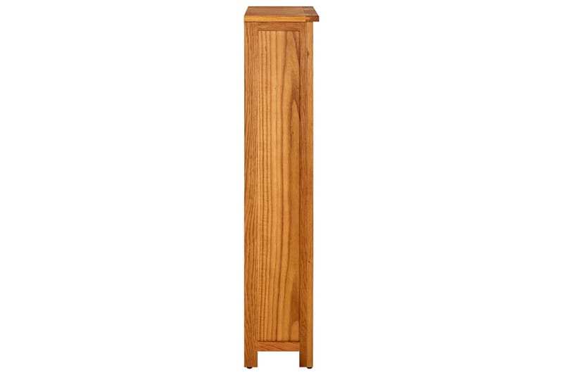 Bokhylle 4 etasjer 70x22x110 cm heltre eik - Brun - Oppbevaring - Hyller - Bokhylle