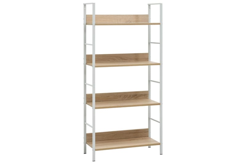 Bokhylle 4 lag eik 60x27,6x124,5 cm sponplate - Oppbevaring - Hyller - Bokhylle