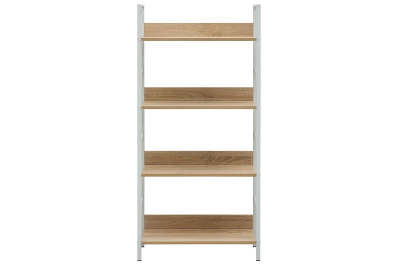 Bokhylle 4 lag eik 60x27,6x124,5 cm sponplate - Oppbevaring - Hyller - Bokhylle