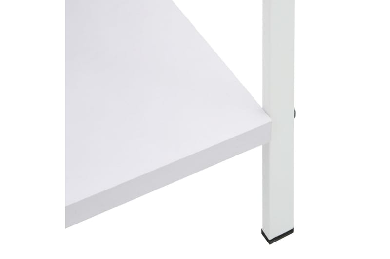 Bokhylle 4 lag hvit 60x27,6x124,5 cm sponplate - Oppbevaring - Hyller - Bokhylle