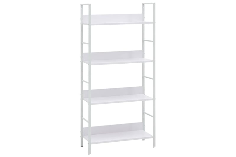 Bokhylle 4 lag hvit 60x27,6x124,5 cm sponplate - Oppbevaring - Hyller - Bokhylle