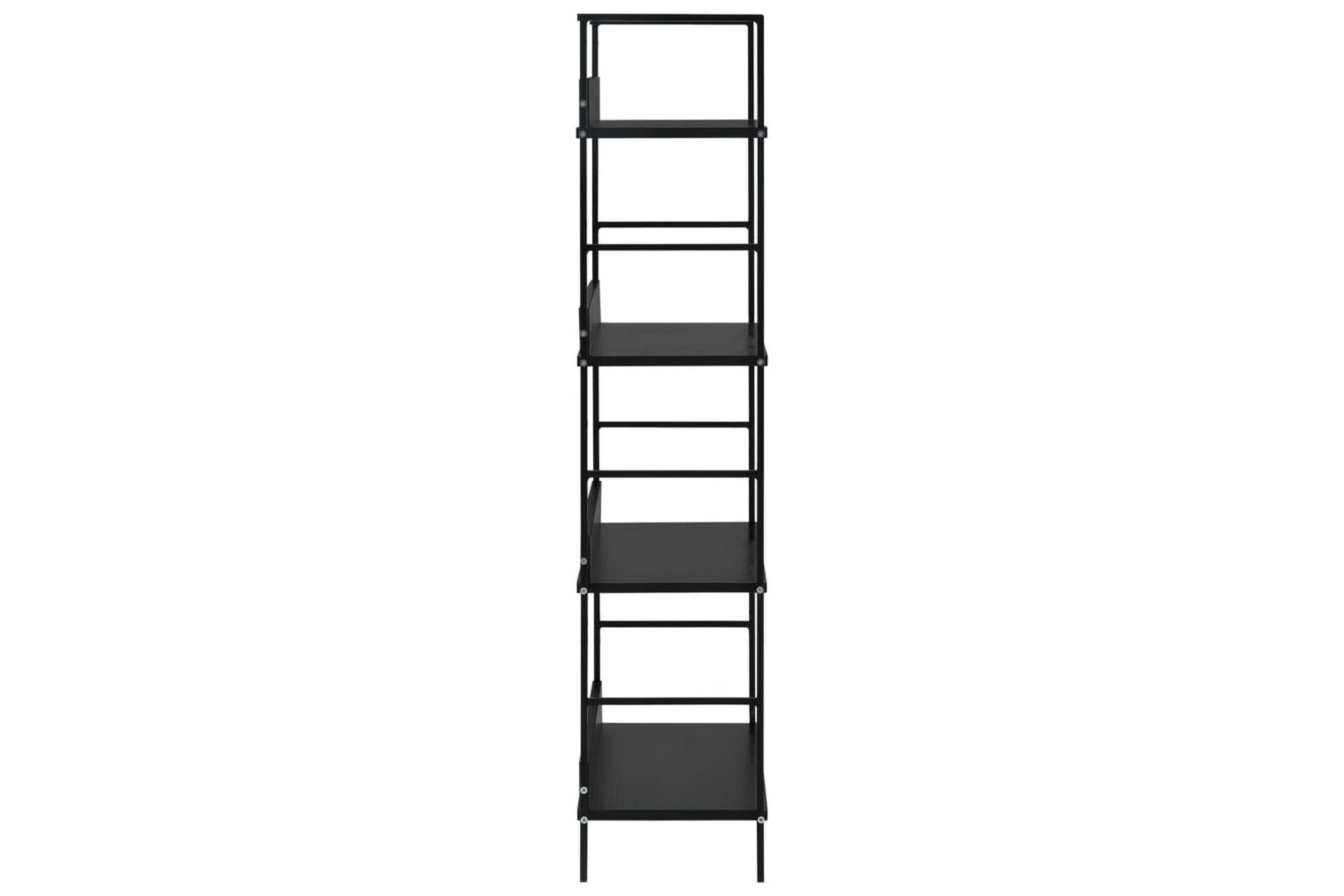 Bokhylle 4 lag svart 60x27,6x124,5 cm sponplate - Oppbevaring - Hyller - Bokhylle