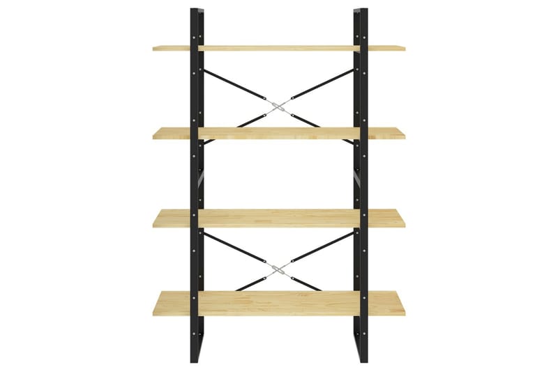 Bokhylle 4 nivåer 100x30x140 cm heltre furu - Brun - Oppbevaring - Hyller - Bokhylle
