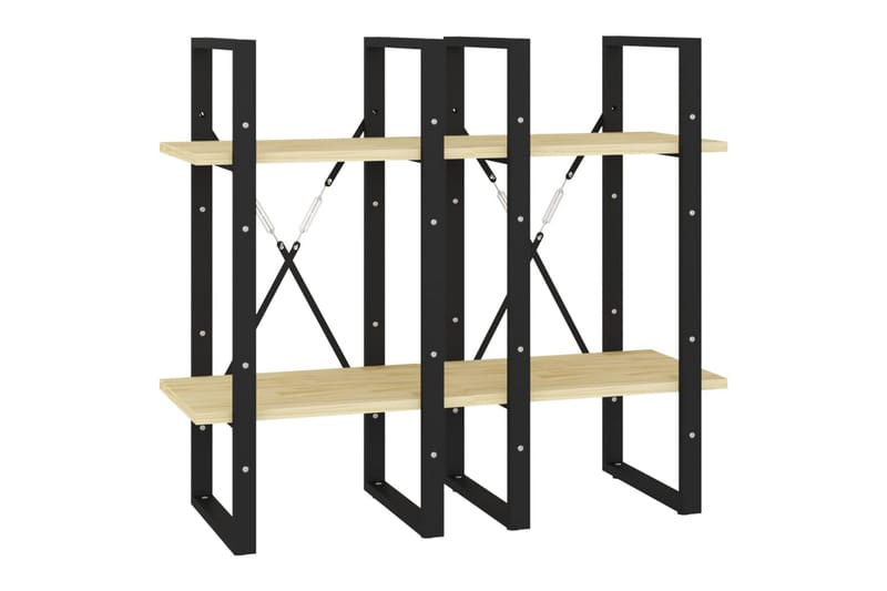 Bokhylle 4 nivåer 40x30x140 cm heltre furu - Brun - Oppbevaring - Hyller - Bokhylle