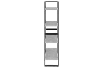 Bokhylle 4 nivåer betonggrå 80x30x140 cm sponplate - Grå - Oppbevaring - Hyller - Bokhylle