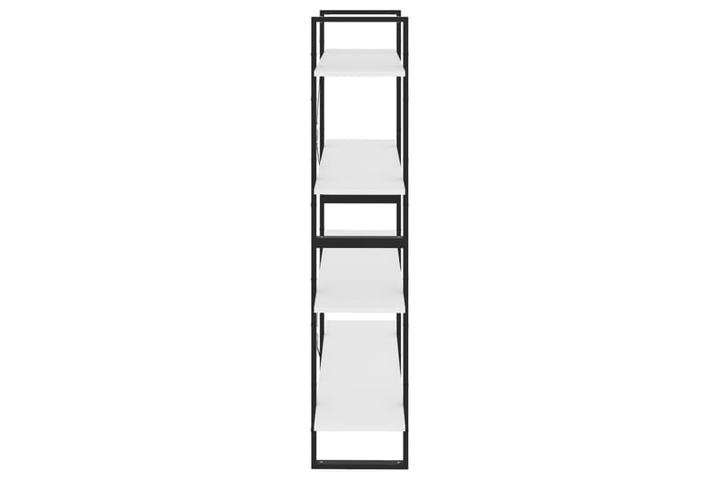 Bokhylle 4 nivåer hvit 100x30x140 cm sponplate - Hvit - Oppbevaring - Hyller - Bokhylle