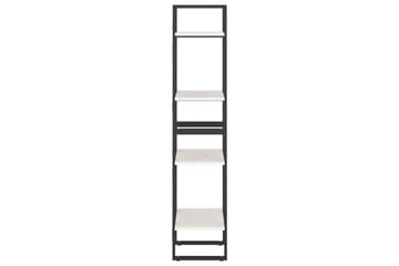 Bokhylle 4 nivåer hvit 40x30x140 cm heltre furu - Hvit - Oppbevaring - Hyller - Bokhylle