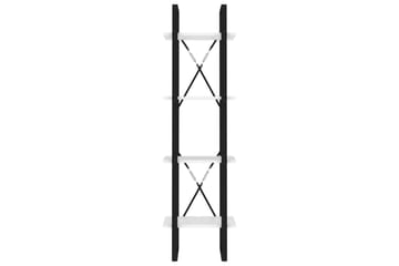 Bokhylle 4 nivåer hvit 40x30x140 cm sponplate - Hvit - Oppbevaring - Hyller - Bokhylle