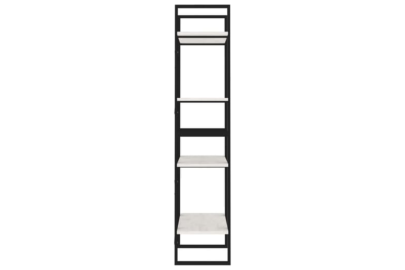 Bokhylle 4 nivåer hvit 60x30x140 cm heltre furu - Hvit - Oppbevaring - Hyller - Bokhylle