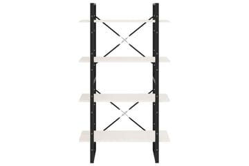 Bokhylle 4 nivåer hvit 80x30x140 cm heltre furu - Hvit - Oppbevaring - Hyller - Bokhylle