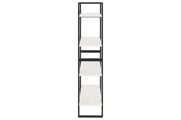 Bokhylle 4 nivåer hvit 80x30x140 cm heltre furu - Hvit - Oppbevaring - Hyller - Bokhylle
