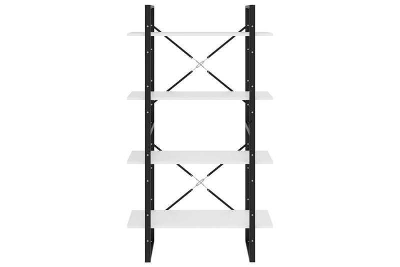 Bokhylle 4 nivåer hvit 80x30x140 cm sponplate - Hvit - Oppbevaring - Hyller - Bokhylle