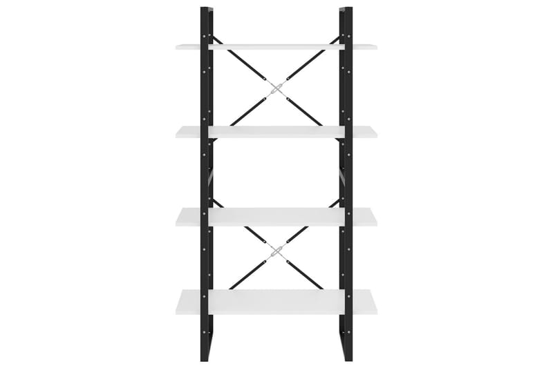 Bokhylle 4 nivåer hvit 80x30x140 cm sponplate - Hvit - Bokhylle