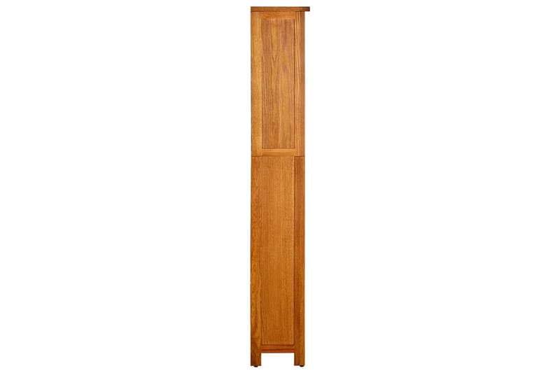 Bokhylle 5 etasjer 70x22x140 cm heltre eik - Brun - Oppbevaring - Hyller - Bokhylle