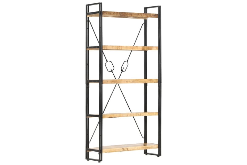 Bokhylle 5 etasjer 90x30x180 cm heltre mango - Oppbevaring - Hyller - Bokhylle