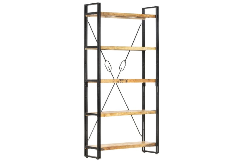 Bokhylle 5 etasjer 90x30x180 cm heltre mango - Oppbevaring - Hyller - Bokhylle