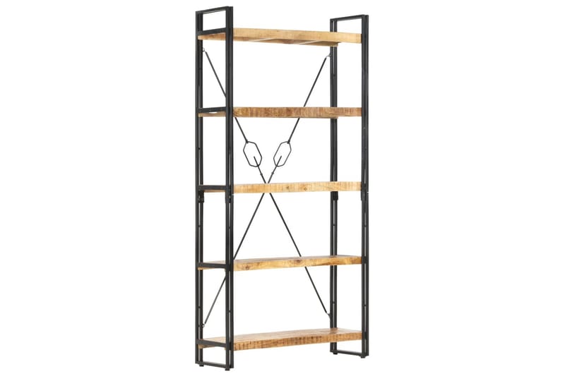Bokhylle 5 etasjer 90x30x180 cm heltre mango - Oppbevaring - Hyller - Bokhylle