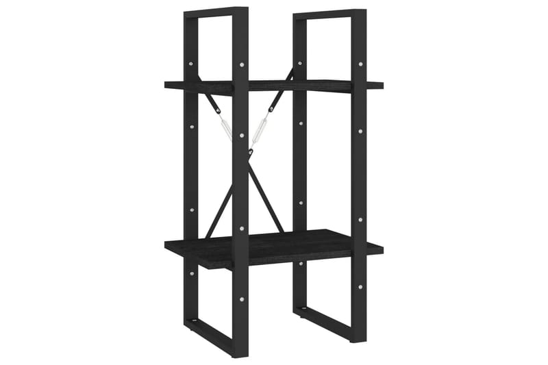 Bokhylle 5 etasjer svart 40x30x175 cm furu - Svart - Oppbevaring - Hyller - Bokhylle