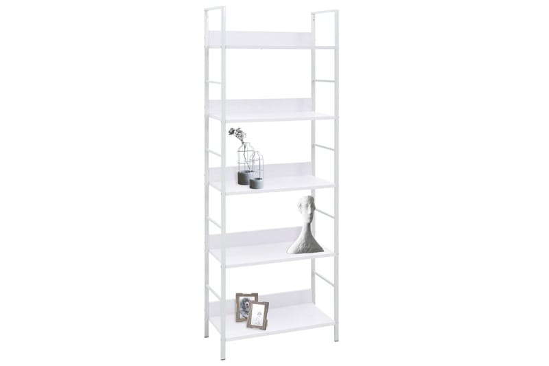 Bokhylle 5 lag hvit 60x27,6x158,5 cm sponplate - Oppbevaring - Hyller - Bokhylle