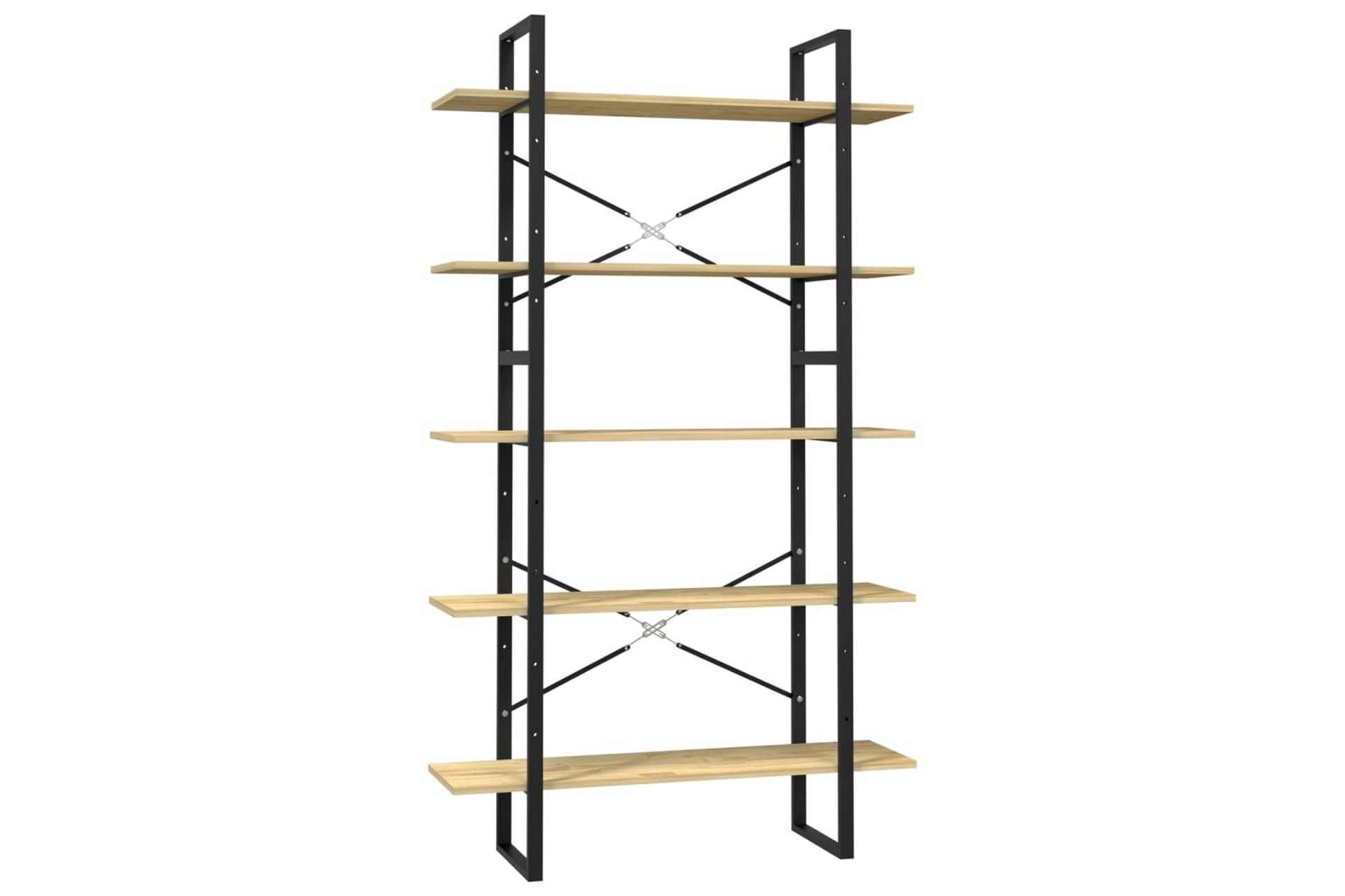 Bokhylle 5 nivåer 100x30x175 cm furu - Brun - Oppbevaring - Hyller - Bokhylle