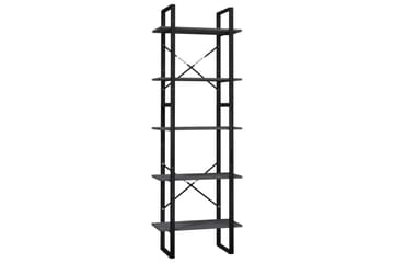 Bokhylle 5 nivåer 60x30x175 cm furu grå - Grå - Oppbevaring - Hyller - Bokhylle