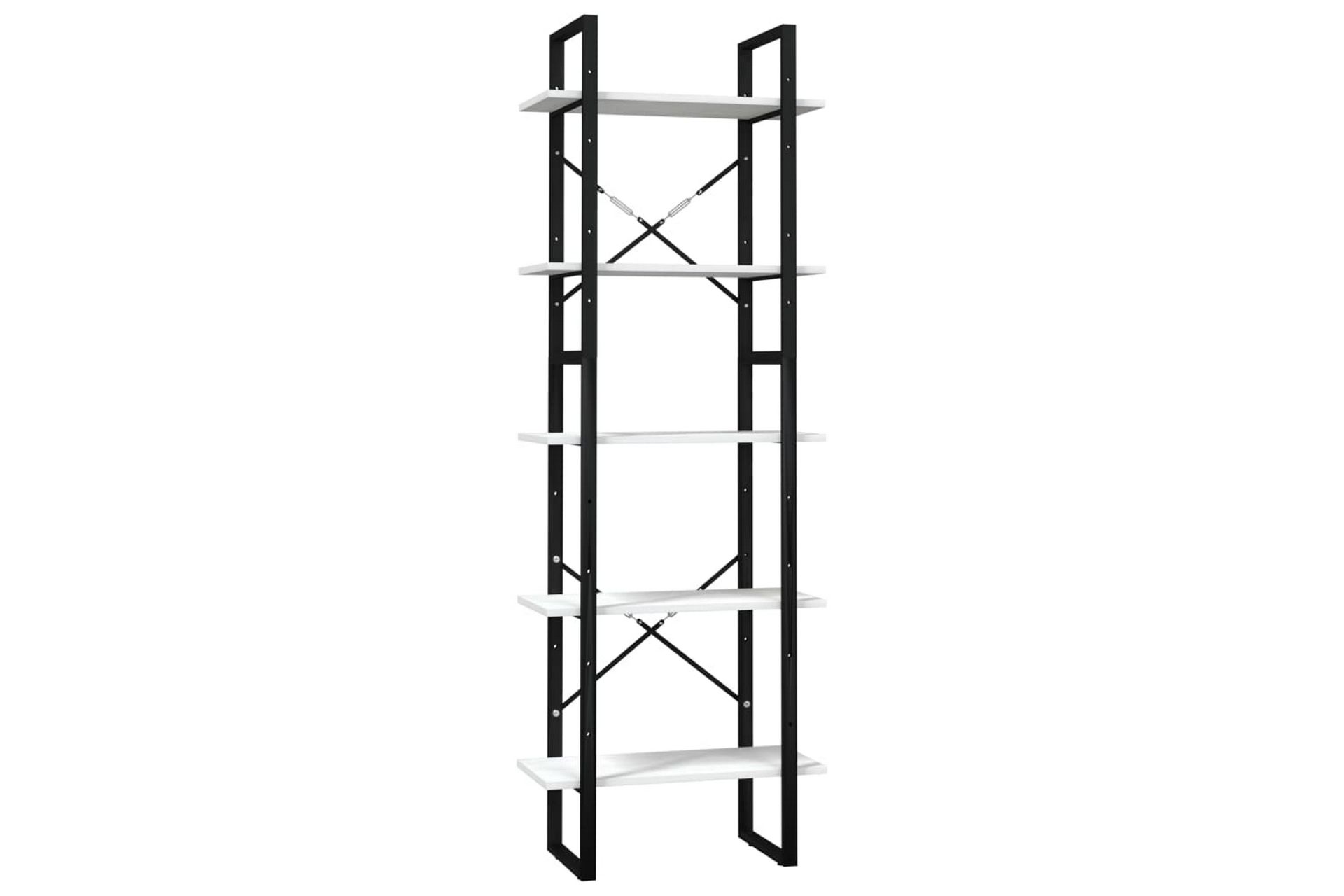 Bokhylle 5 nivåer 60x30x175 cm furu hvit - Hvit - Oppbevaring - Hyller - Bokhylle