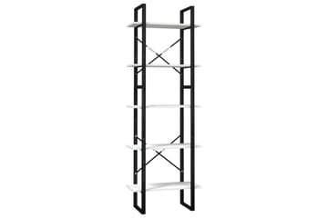Bokhylle 5 nivåer 60x30x175 cm furu hvit - Hvit - Oppbevaring - Hyller - Bokhylle