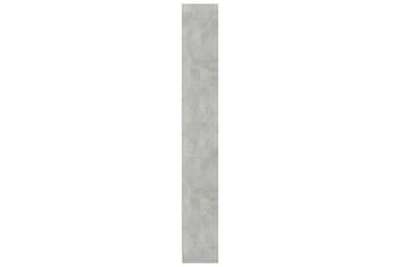 Bokhylle 5 nivåer betonggrå 40x24x175 cm sponplate - Oppbevaring - Hyller - Bokhylle