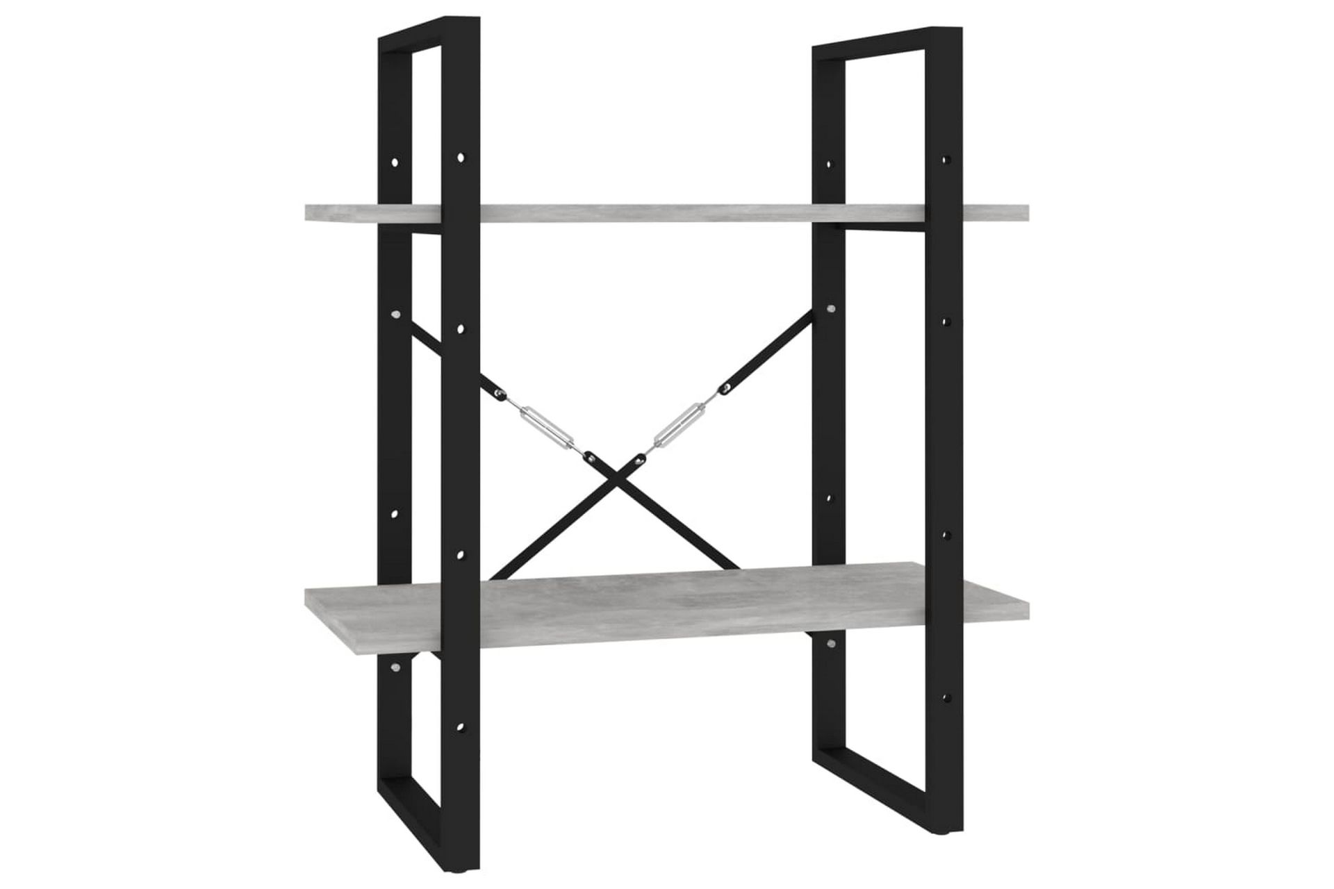 Bokhylle 5 nivåer betonggrå 60x30x175 cm sponplate - Grå - Oppbevaring - Hyller - Bokhylle