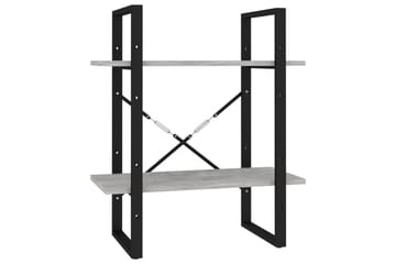 Bokhylle 5 nivåer betonggrå 60x30x175 cm sponplate - Grå - Oppbevaring - Hyller - Bokhylle
