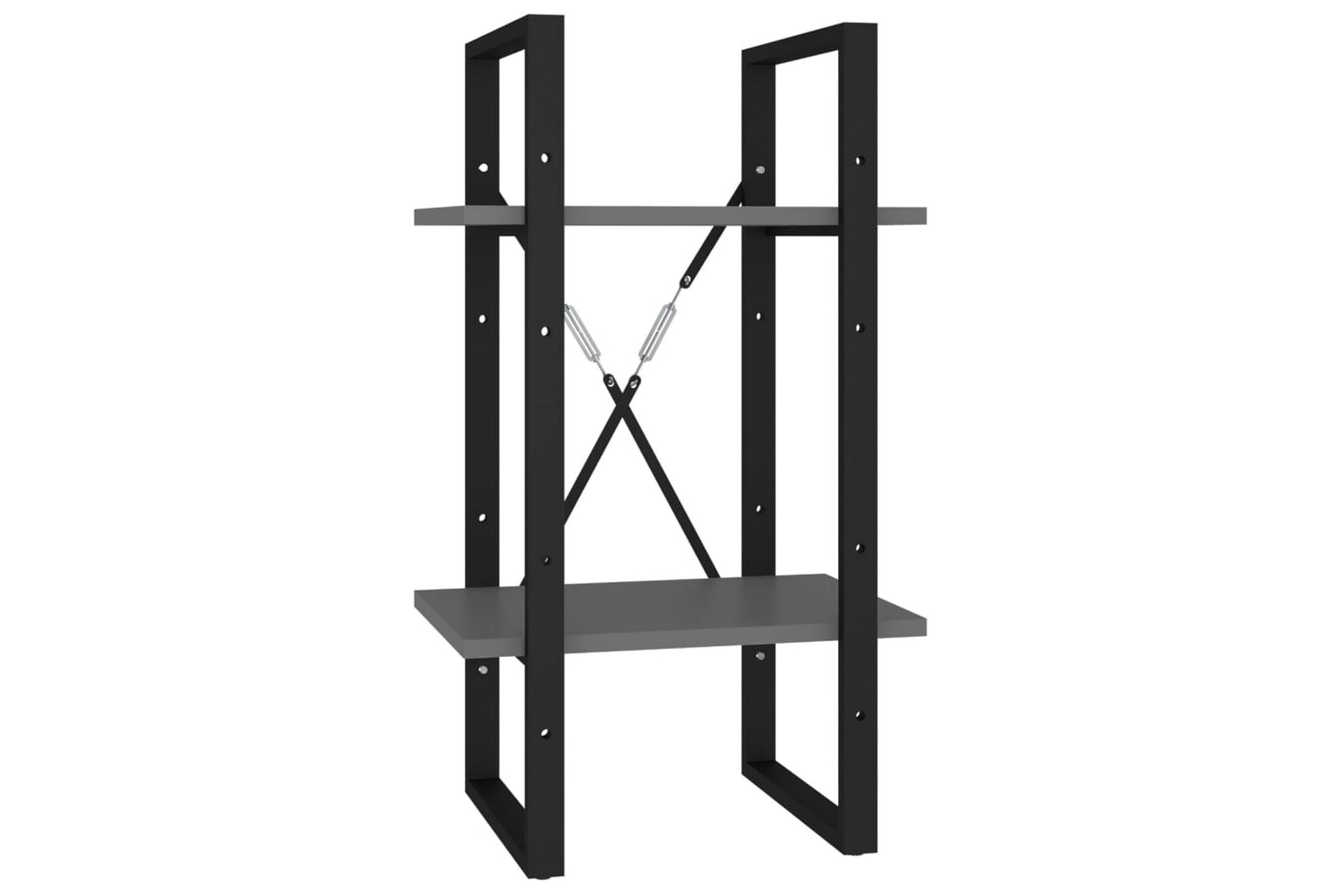 Bokhylle 5 nivåer grå 40x30x175 cm sponplate - Grå - Oppbevaring - Hyller - Bokhylle
